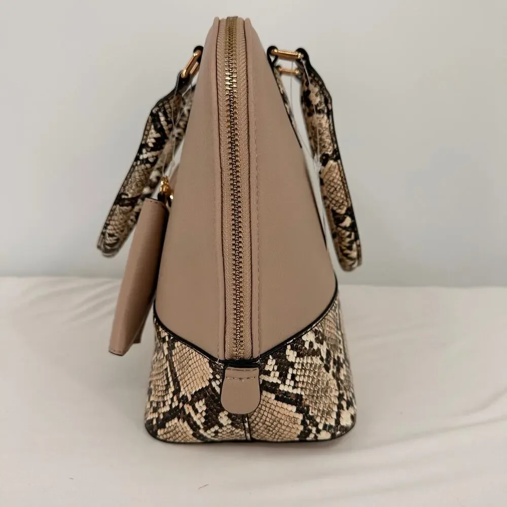 Aldo Women's Galilini Snake Accent Satchel Handbag Purse New with tags